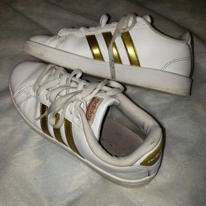 White & Gold Adidas 7